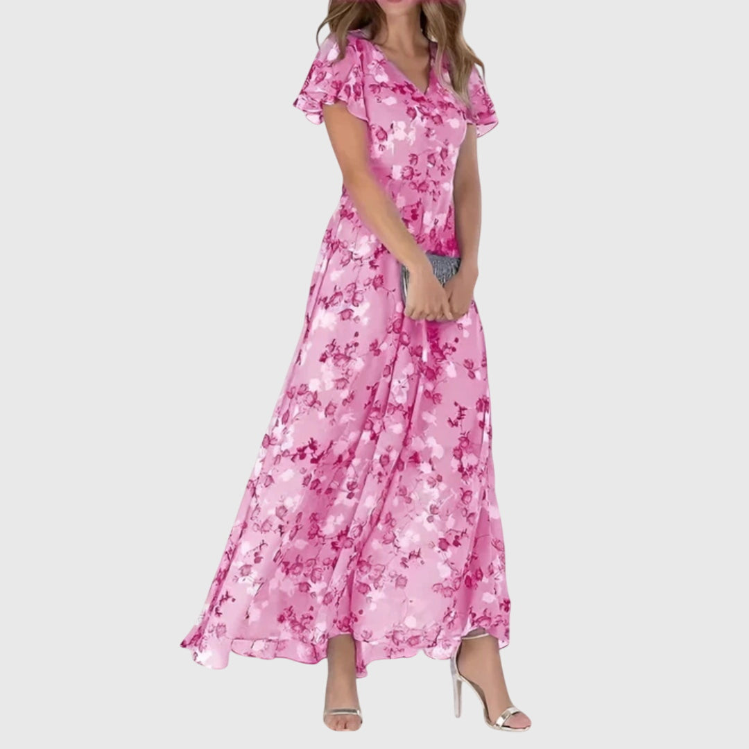 Women’s Floral Maxi Dress | Flattering V Neck