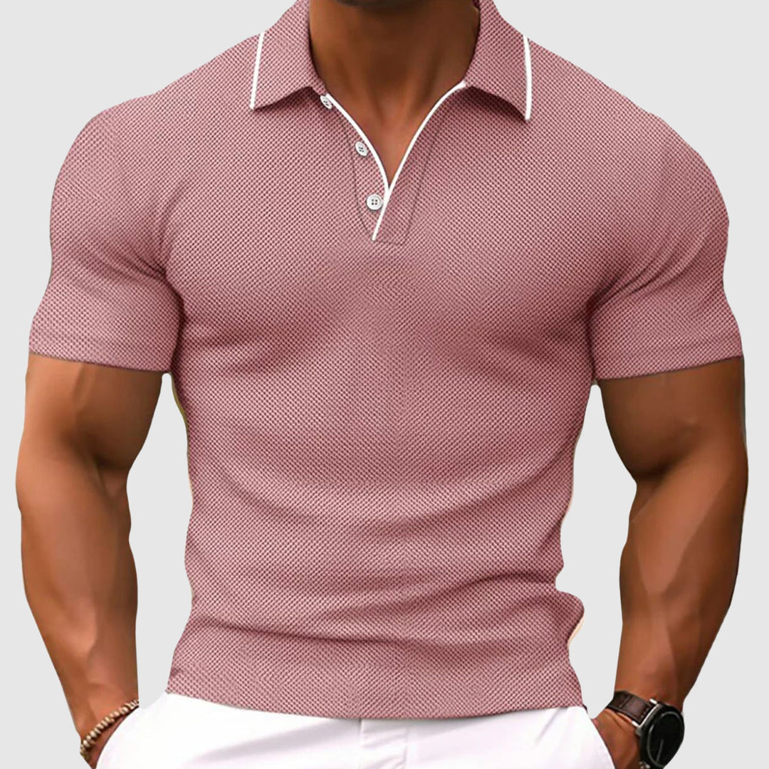 Polo Shirt | Men's Ribbed Short Sleeve