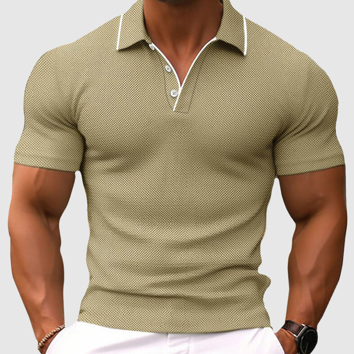 Polo Shirt | Men's Ribbed Short Sleeve