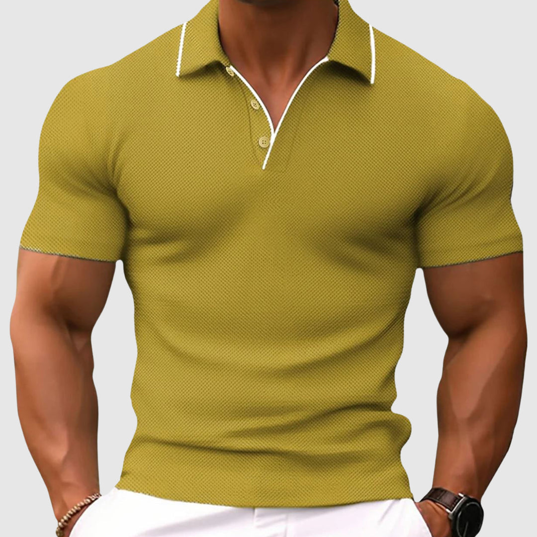 Polo Shirt | Men's Ribbed Short Sleeve