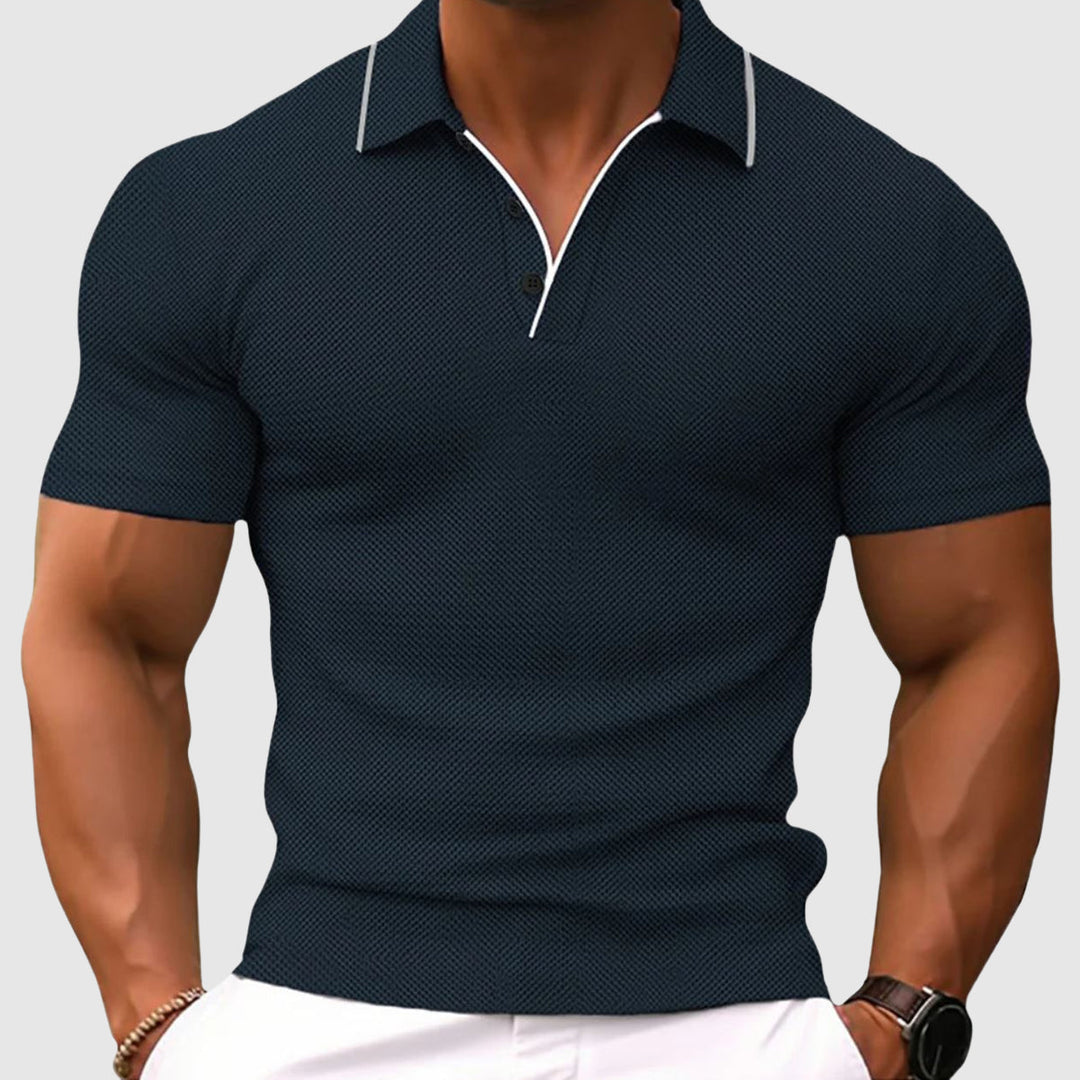 Polo Shirt | Men's Ribbed Short Sleeve
