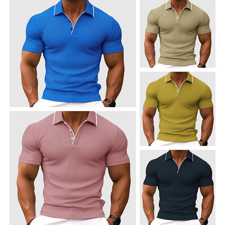 Polo Shirt | Men's Ribbed Short Sleeve