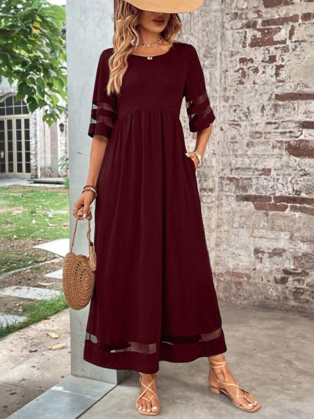 Women's Chic Tummy Flatering | Maxi Dress