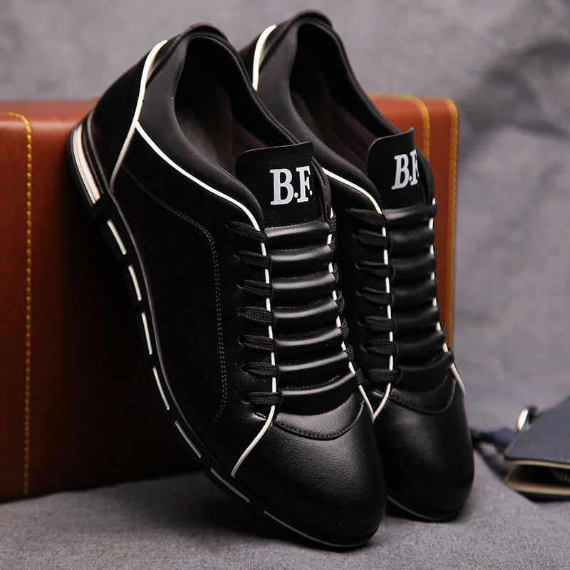 Men's Low Top Leather Sneakers | Lace Up