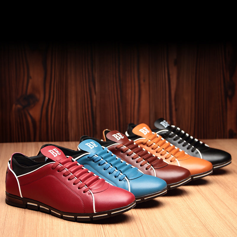 Men's Low Top Leather Sneakers | Lace Up