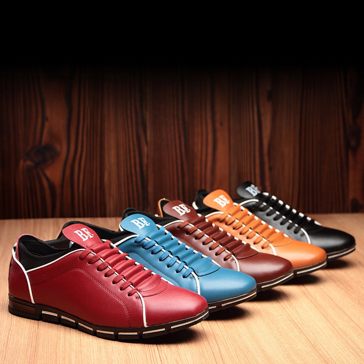 Men's Low Top Leather Sneakers | Lace Up