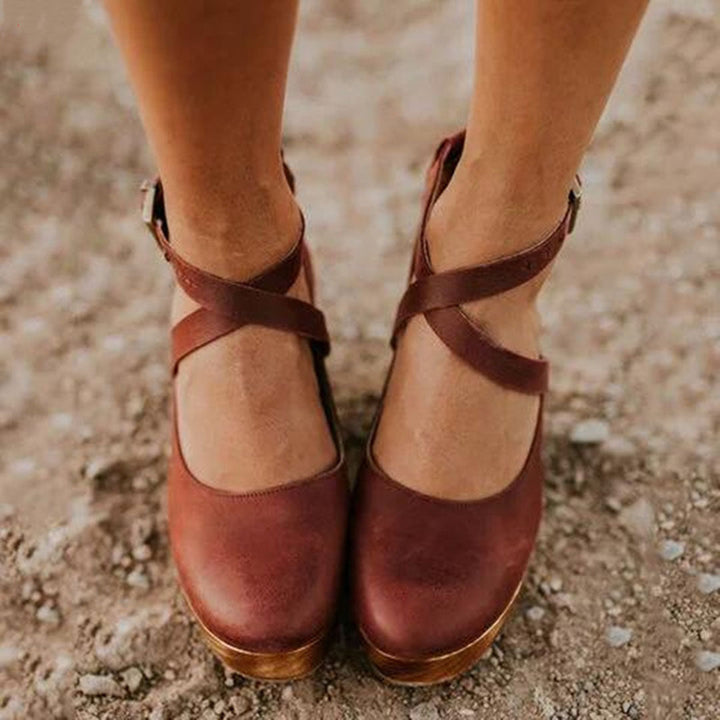 Women's Elegant Wedge Heels | Closed Toe Ankle Strap