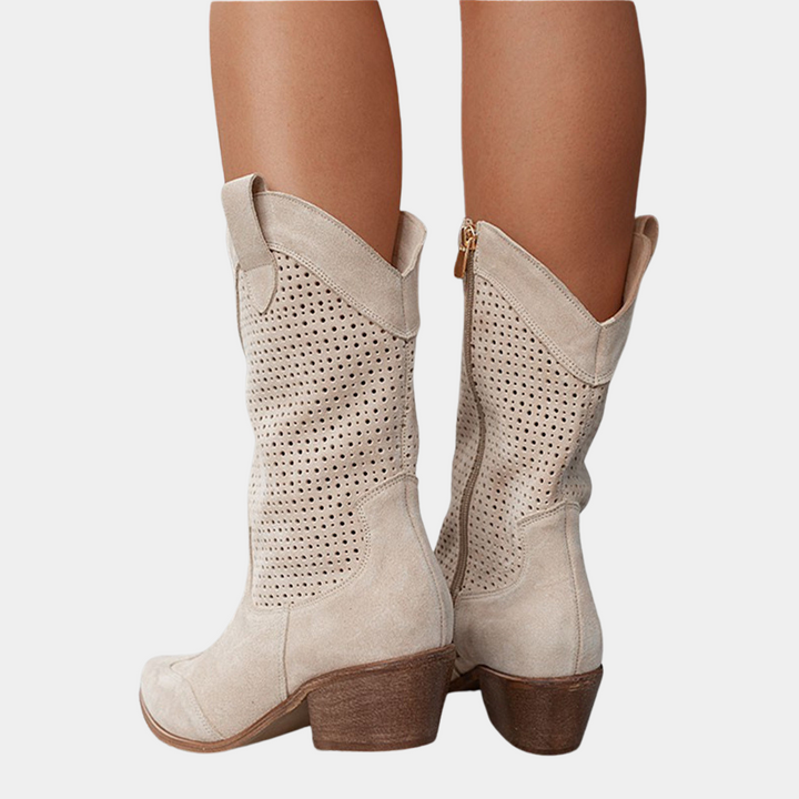 Women's Mid Calf Cowboy Orthopedic Boots