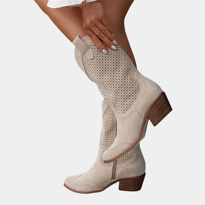 Women's Mid Calf Cowboy Orthopedic Boots