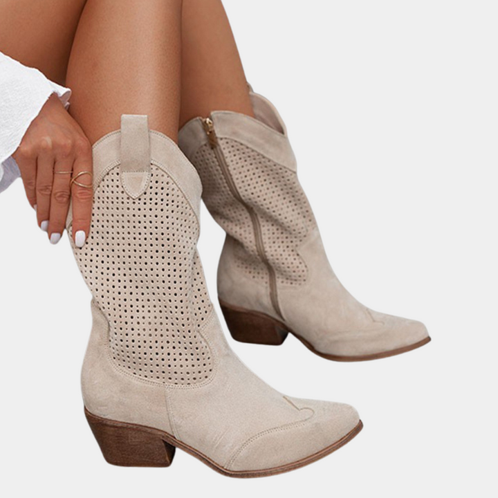 Women's Mid Calf Cowboy Orthopedic Boots