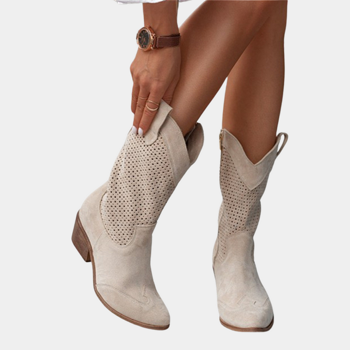 Women's Mid Calf Cowboy Orthopedic Boots