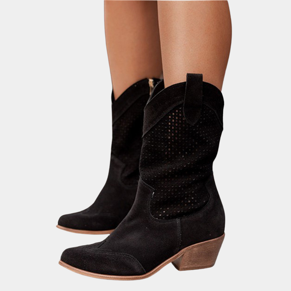 Women's Mid Calf Cowboy Orthopedic Boots