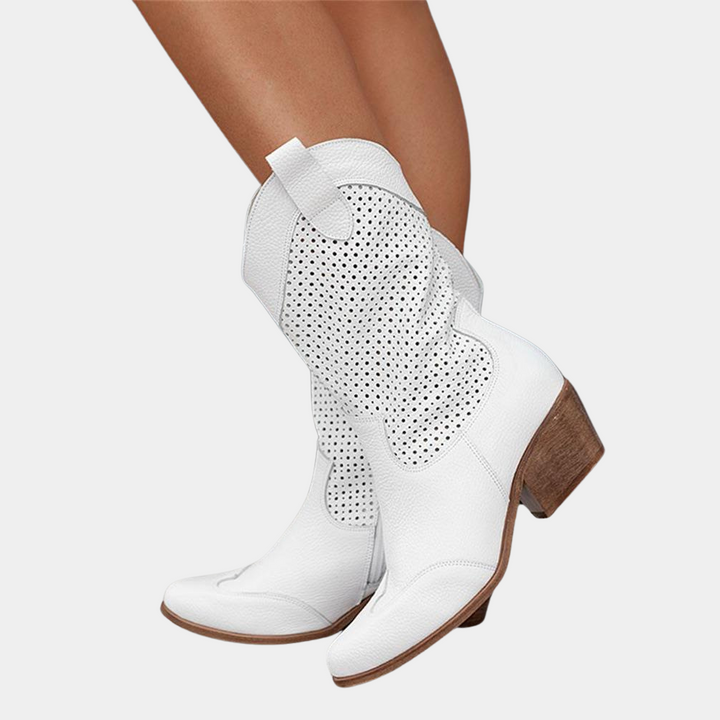 Women's Mid Calf Cowboy Orthopedic Boots