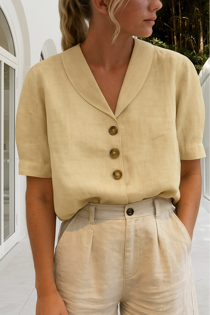 Elegant Button-Front Blouse for Women