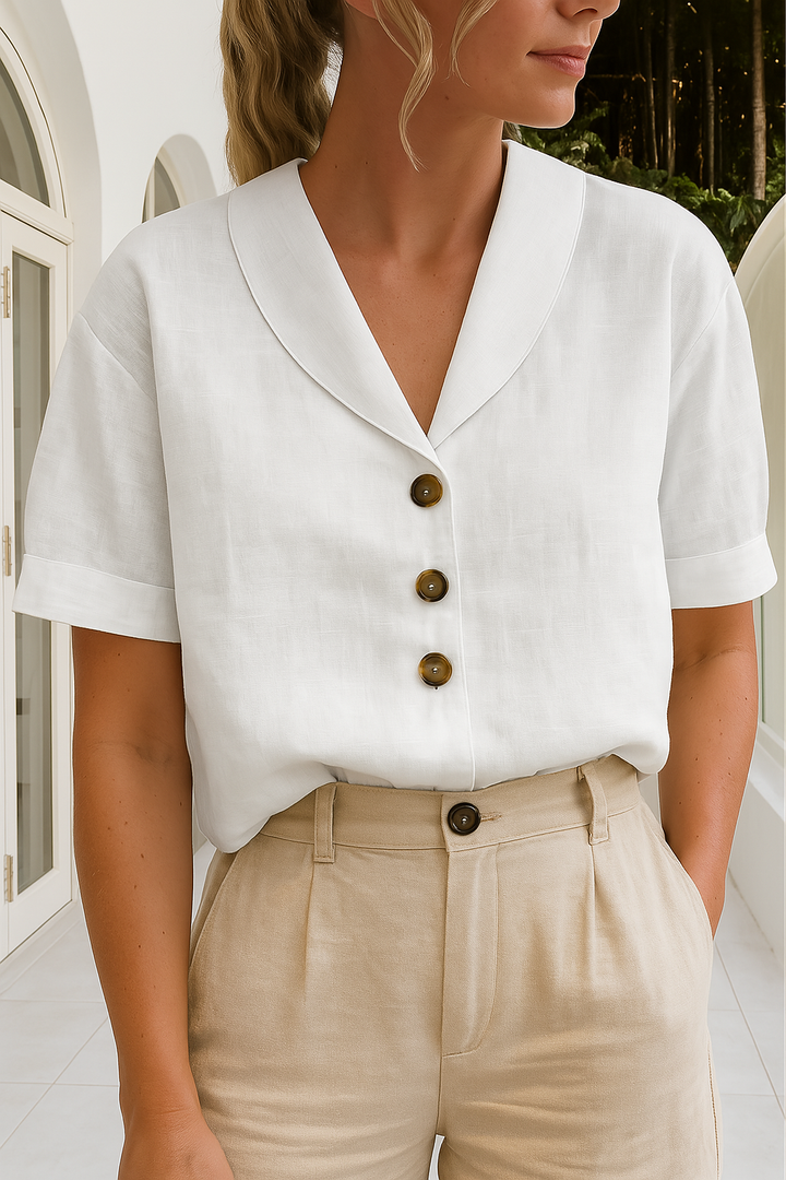 Elegant Button-Front Blouse for Women