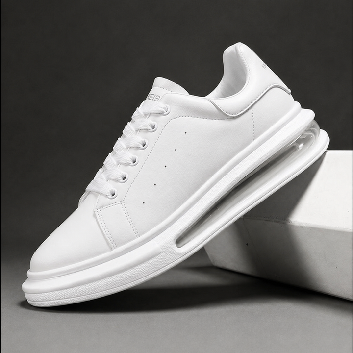 Low-Top Leather Lace-Up Sneakers