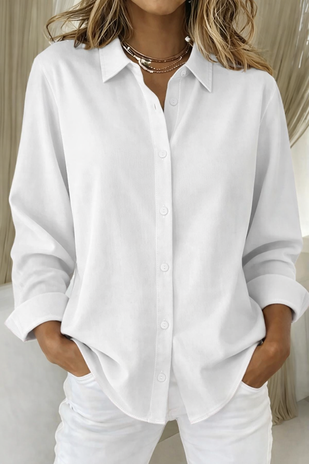 Women's Elegant Collared Blouse