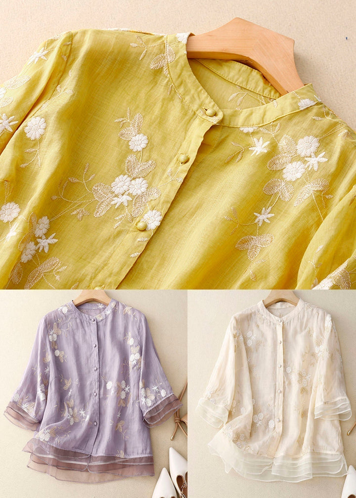 Women's Chic Floral Blouse | 3/4 Sleeve