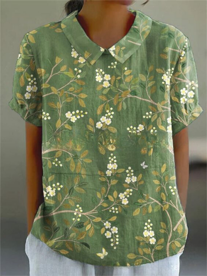 Floral Shirt | Women's Floral Short Sleeve Blouse