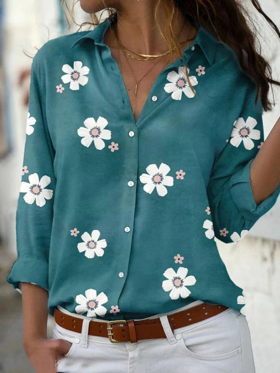 Women's Floral Blouse | Button Front