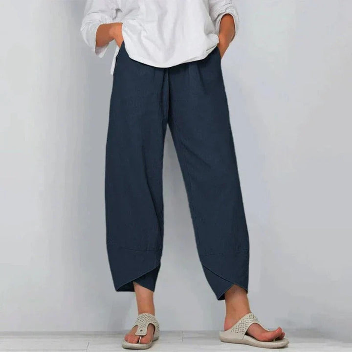 Linen Summer Pants | Women's Cropped Loose Fit