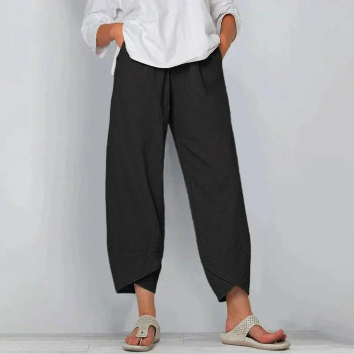 Linen Summer Pants | Women's Cropped Loose Fit