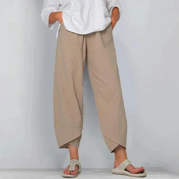 Linen Summer Pants | Women's Cropped Loose Fit