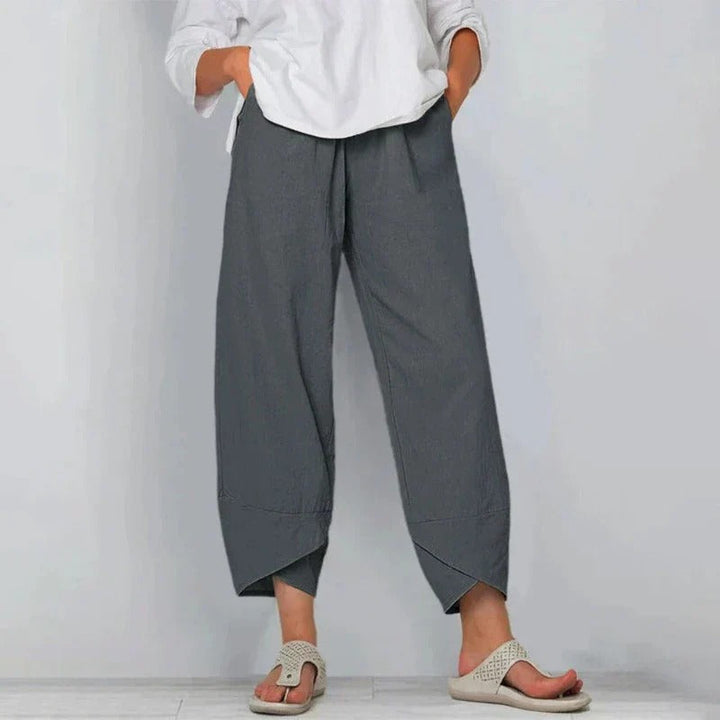 Linen Summer Pants | Women's Cropped Loose Fit
