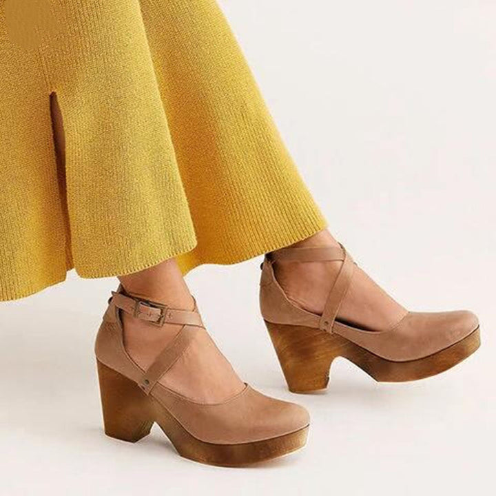 Women's Elegant Wedge Heels | Closed Toe Ankle Strap