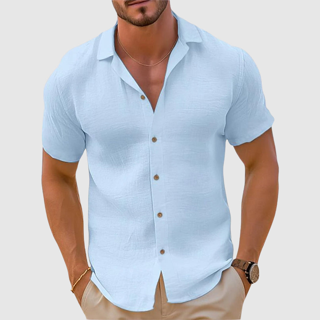 Men’s Premium Shirt Short Sleeve Open Collar