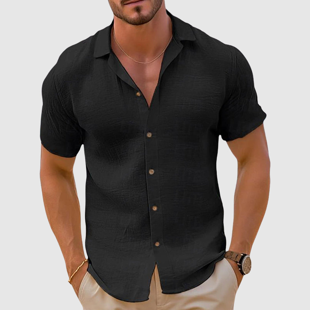 Men’s Premium Shirt Short Sleeve Open Collar