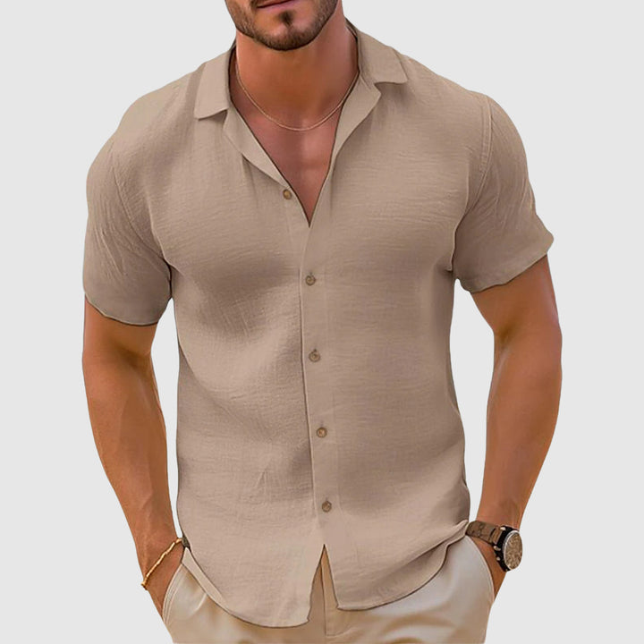 Men’s Premium Shirt Short Sleeve Open Collar