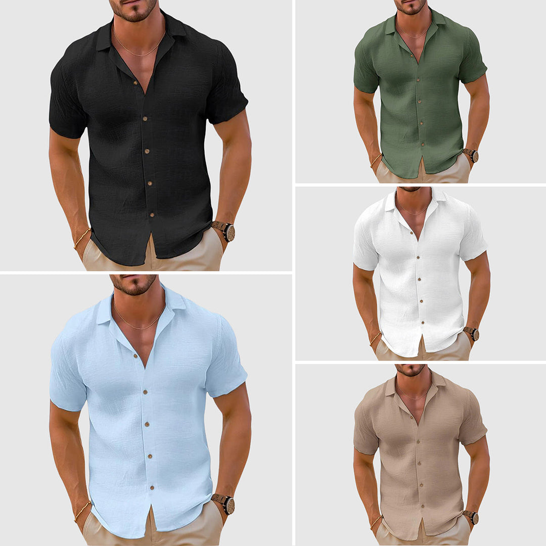 Men’s Premium Shirt Short Sleeve Open Collar