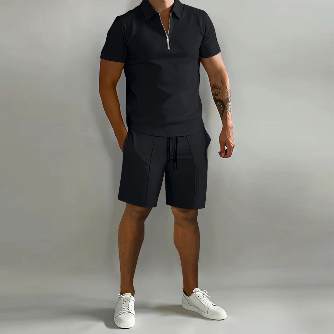 Men's Short Sleeve Summer Two-Piece Set