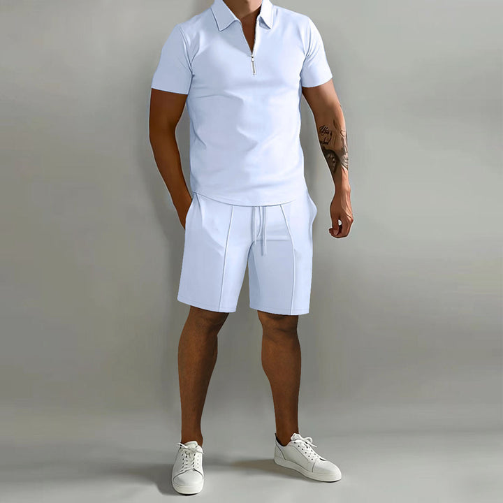 Men's Short Sleeve Summer Two-Piece Set