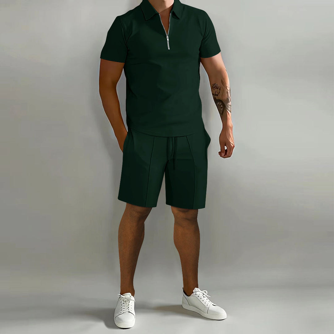 Men's Short Sleeve Summer Two-Piece Set
