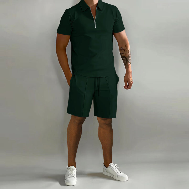 Men's Short Sleeve Summer Two-Piece Set