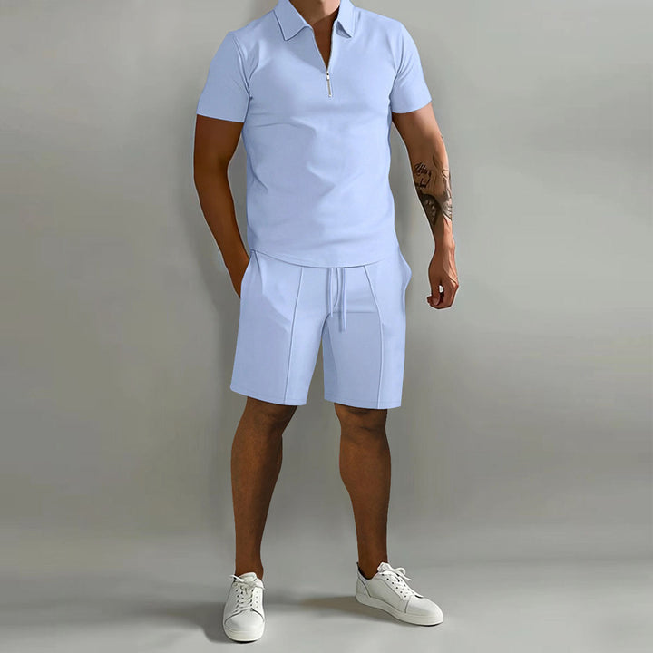 Men's Short Sleeve Summer Two-Piece Set