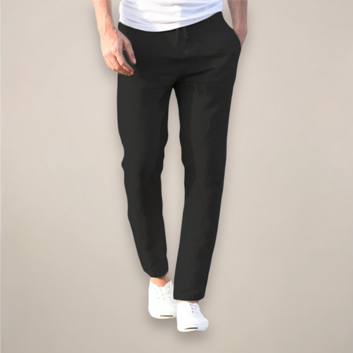 Lightweight Tapered Linen Trousers for Men