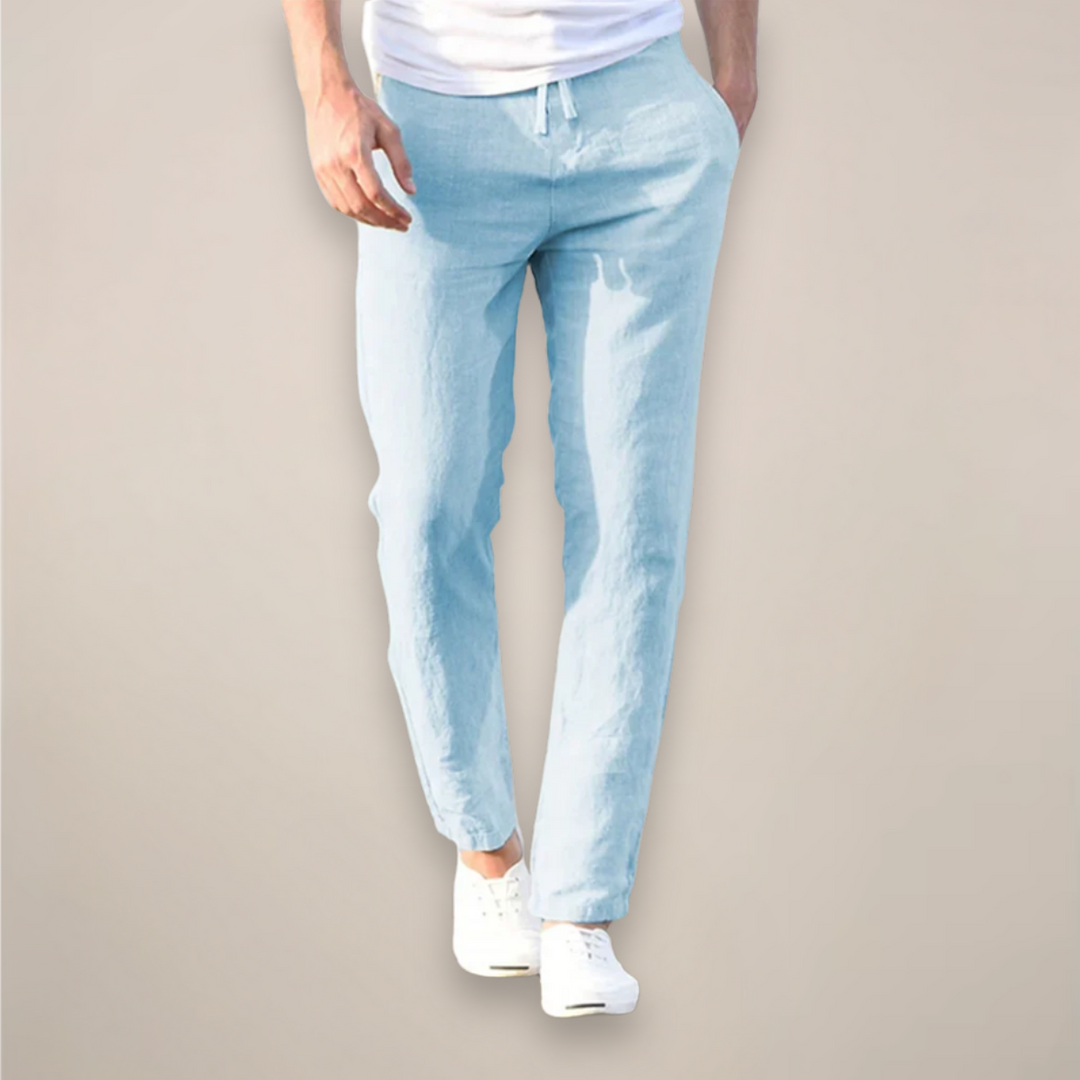 Lightweight Tapered Linen Trousers for Men