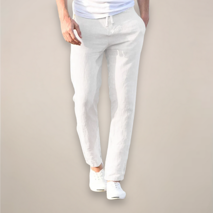 Lightweight Tapered Linen Trousers for Men