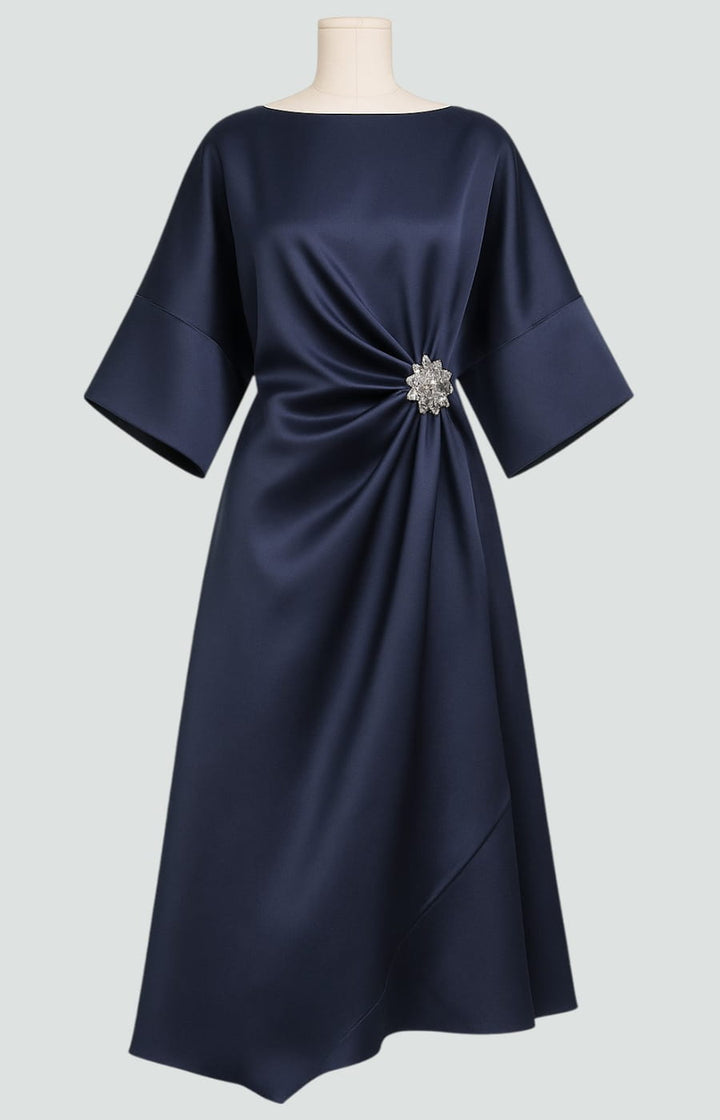 Women's  Elegant Long Dress | Batwing Sleeve