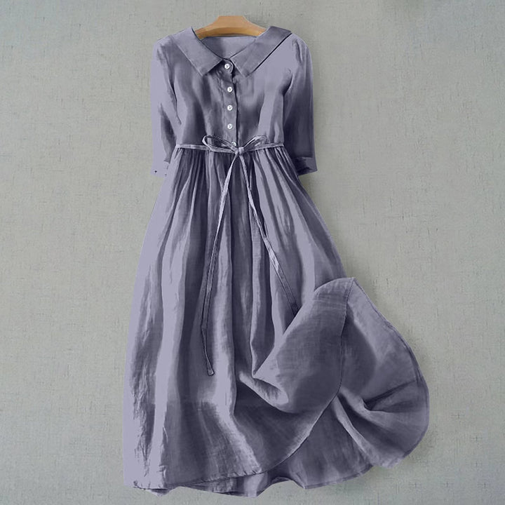 Women's Casual Midi Dress | Tie Waist
