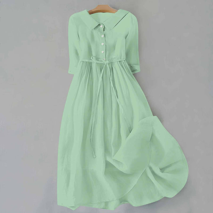 Women's Casual Midi Dress | Tie Waist