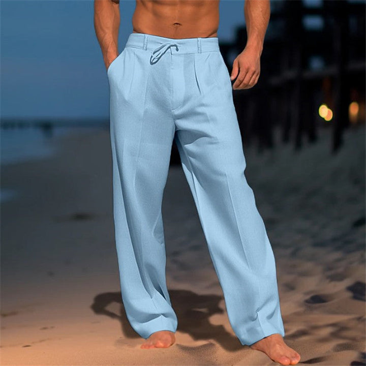 Relaxed Trousers Men’s Drawstring Pleated
