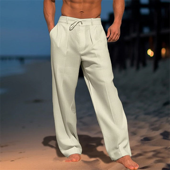 Relaxed Trousers Men’s Drawstring Pleated