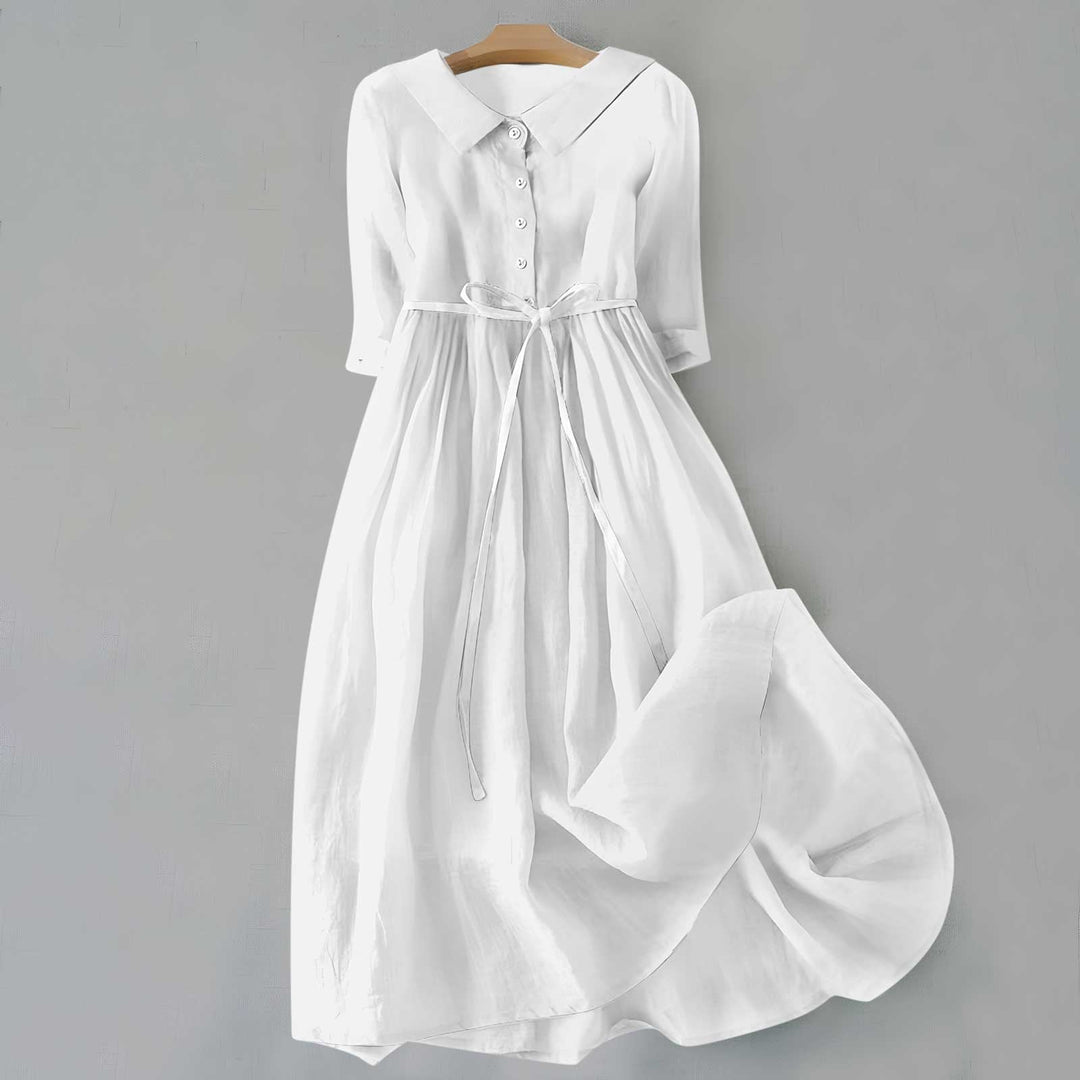 Women's Casual Midi Dress | Tie Waist