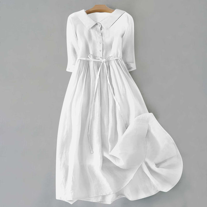 Women's Casual Midi Dress | Tie Waist