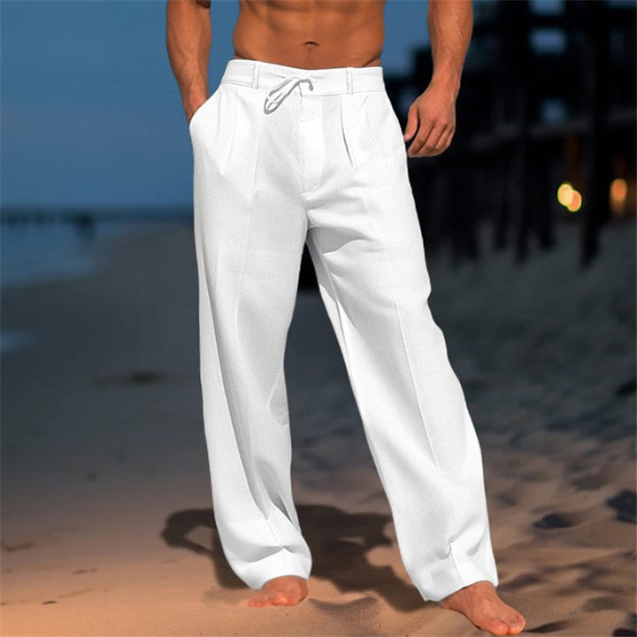 Relaxed Trousers Men’s Drawstring Pleated