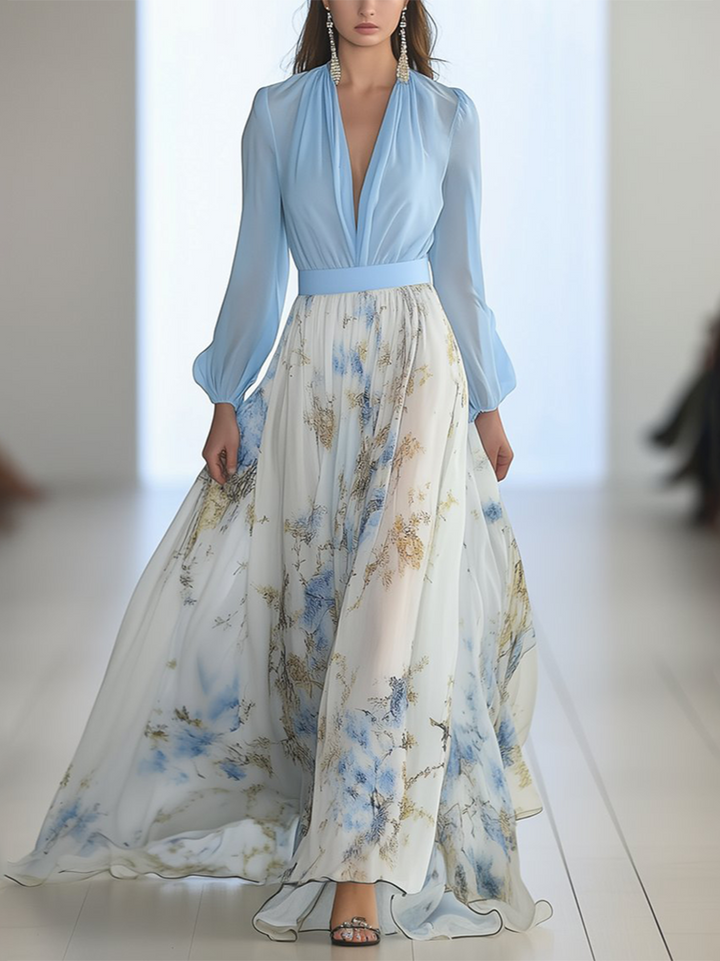 Women's Floral Maxi Dress | Long Sleeve